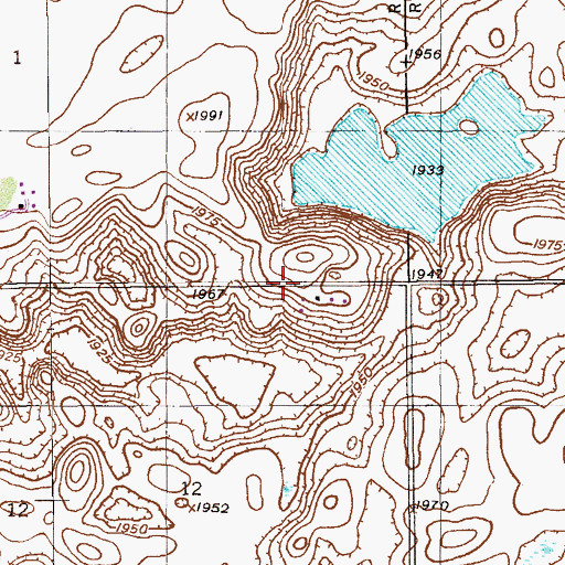 Topographic Map of LaFayette School (historical), MT