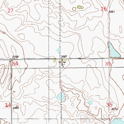 Topographic Map of Spring Valley School (historical), MT