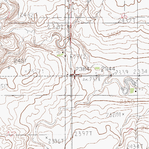 Topographic Map of Rocky Springs School (historical), MT