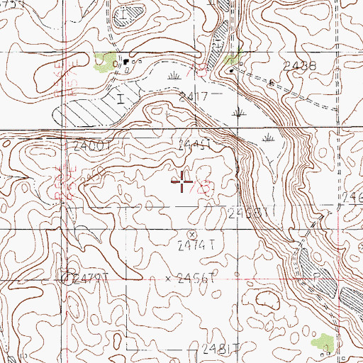 Topographic Map of Johnson School (historical), MT