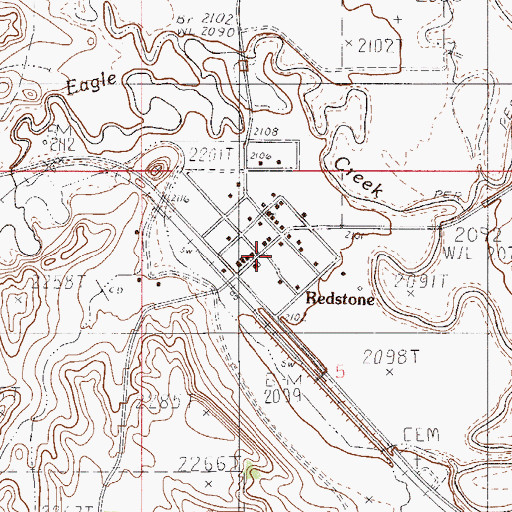Topographic Map of Redstone Post Office, MT