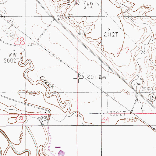 Topographic Map of Merc, MT