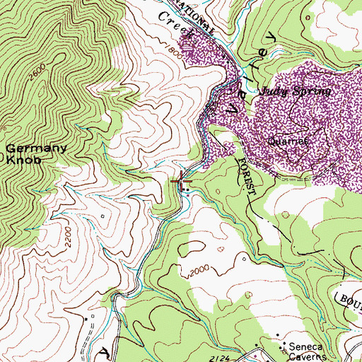 Topographic Map of Key (historical), WV