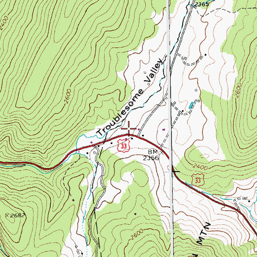 Topographic Map of Allen Eye Spring, WV