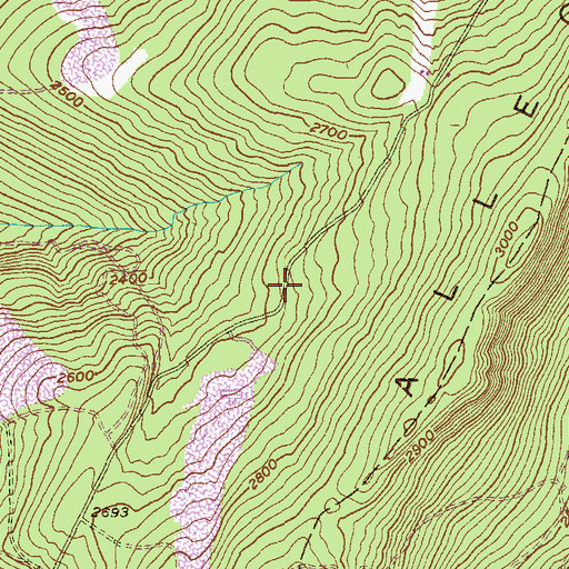 Topographic Map of Mineral County Spring, WV