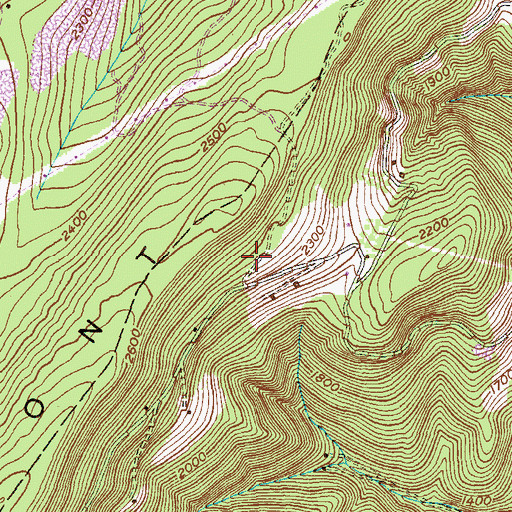 Topographic Map of Donald Brumage Spring, WV