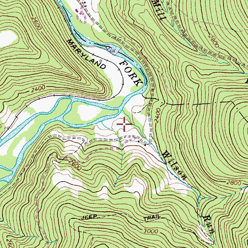 Topographic Map of Ernest Carr Spring, WV