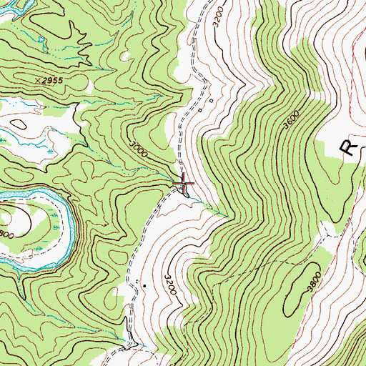 Topographic Map of Yankee Spring, WV