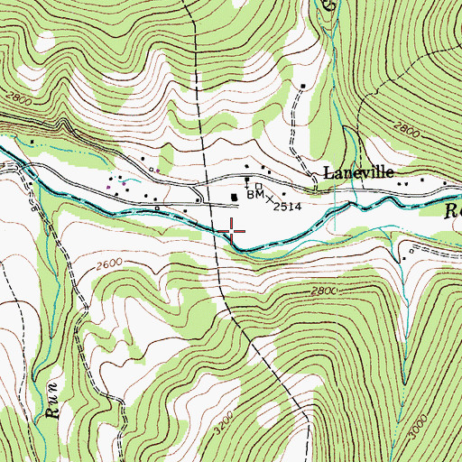 Topographic Map of Pennington Farm Spring, WV