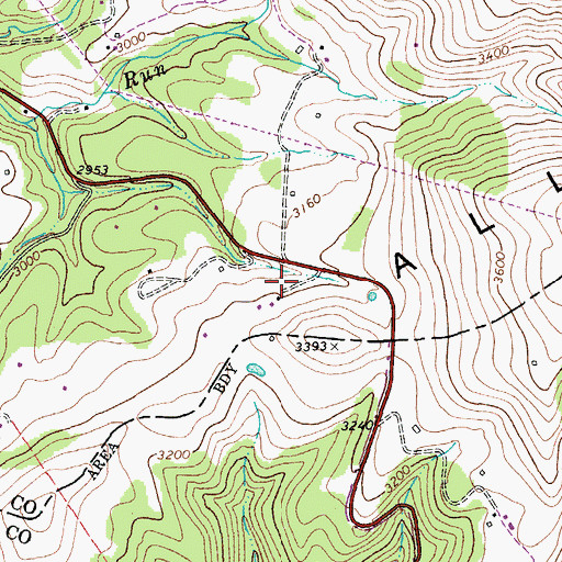 Topographic Map of Guy Harper Spring, WV