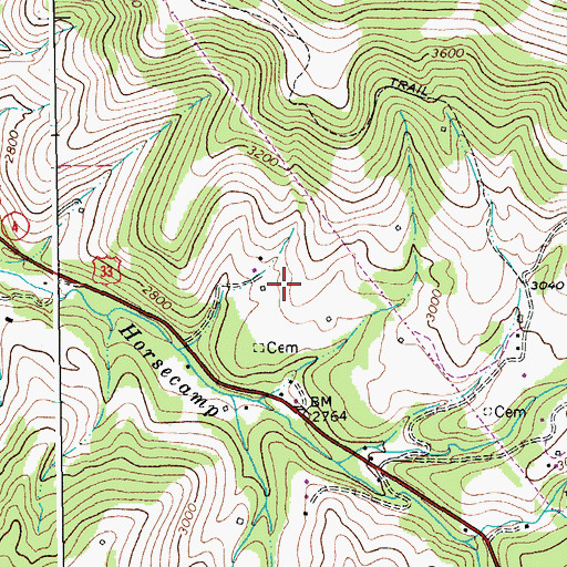 Topographic Map of Snoden Yokum Spring, WV