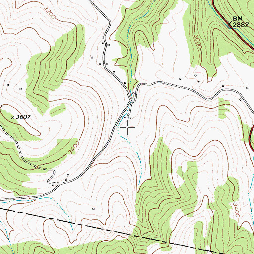 Topographic Map of Charles Ware Spring, WV