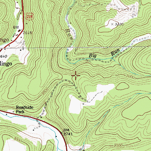 Topographic Map of Beale Spring, WV