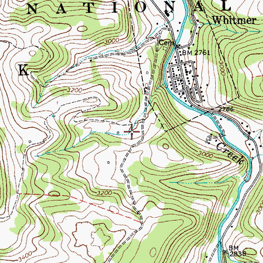Topographic Map of Mary Elza Spring, WV