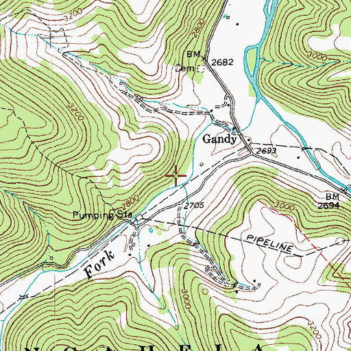 Topographic Map of Ray Mullennex Spring, WV