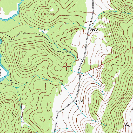 Topographic Map of Snyder Spring, WV