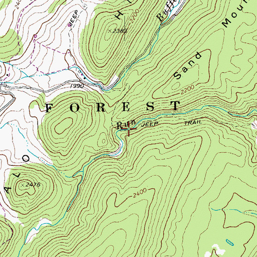 Topographic Map of Big Spring, WV
