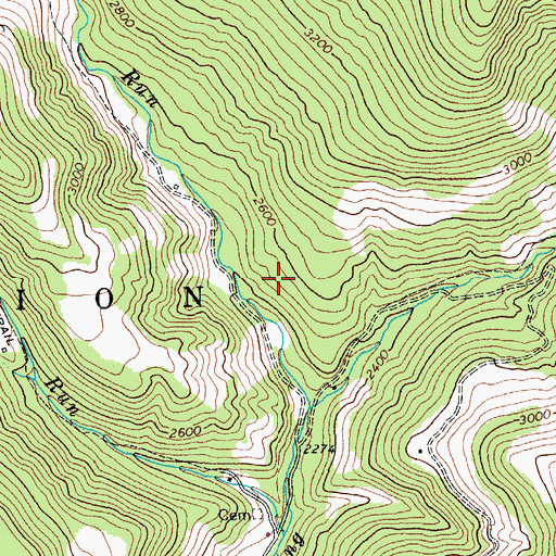 Topographic Map of Hartman Farm Spring, WV