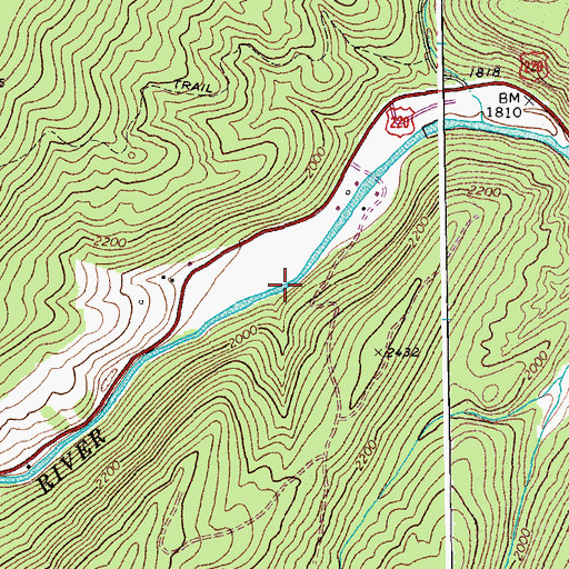 Topographic Map of Sennett Farm Spring, WV