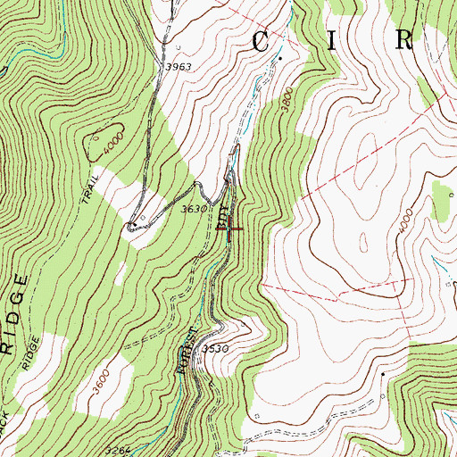 Topographic Map of Big Spring, WV