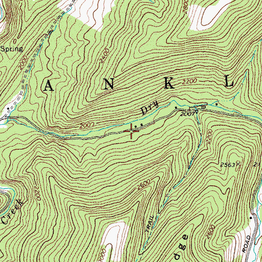 Topographic Map of Pitzenbarger Spring, WV