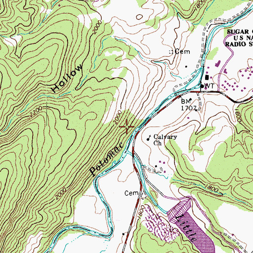 Topographic Map of Earl Kiser Spring, WV