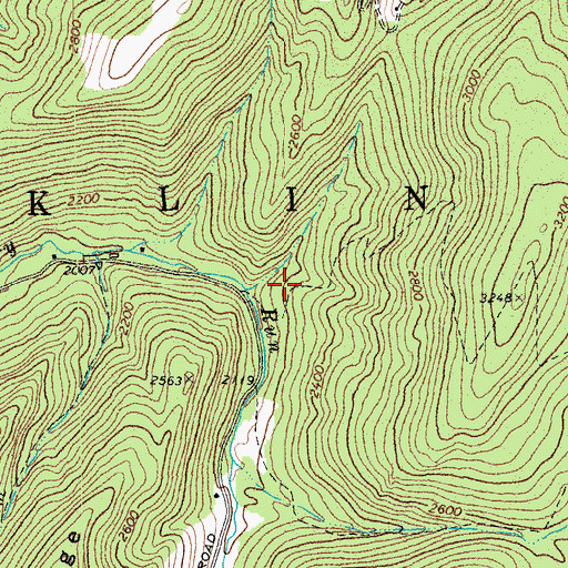 Topographic Map of Franklin Spring, WV