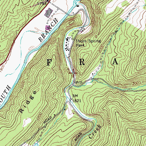 Topographic Map of Cress Spring, WV