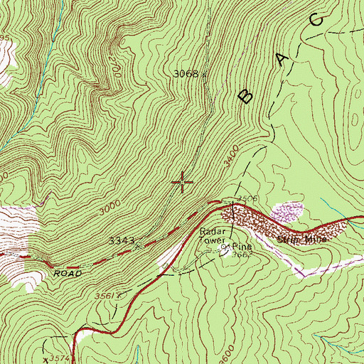 Topographic Map of Close Mountain Spring, WV