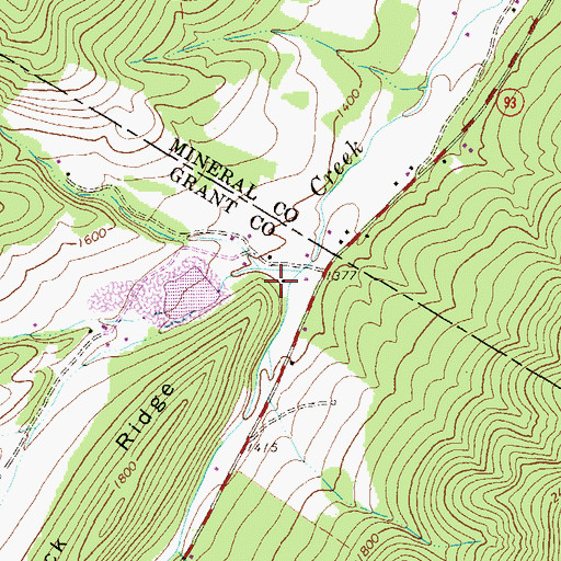 Topographic Map of Liller Farm Spring, WV