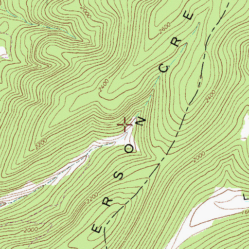 Topographic Map of Wolf Den Spring, WV