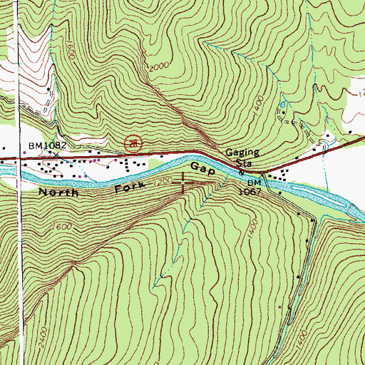 Topographic Map of Cold Spring, WV