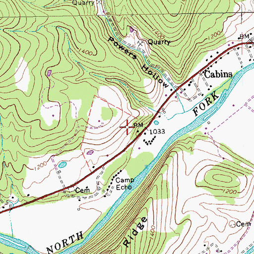 Topographic Map of Poor Farm Spring, WV