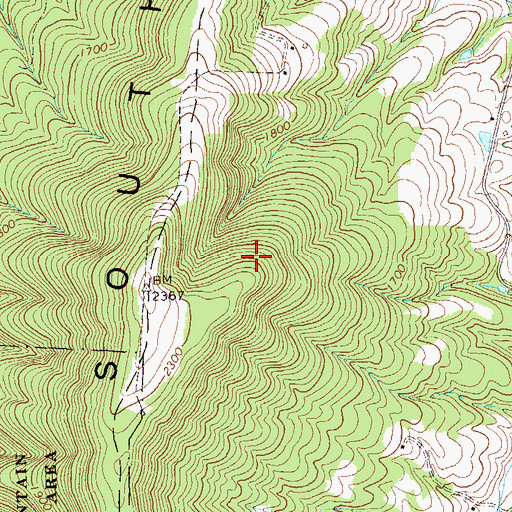 Topographic Map of Everett Fruit Farm Spring, WV