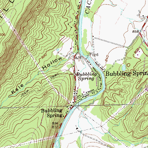 Topographic Map of Daisy Baker Spring, WV