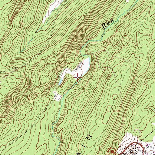 Topographic Map of Hiett Spring, WV