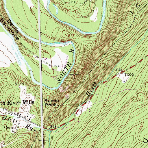 Topographic Map of Ice Mountain Spring, WV