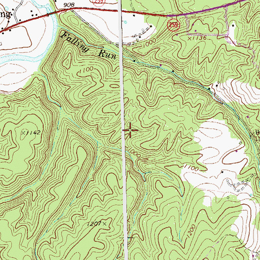 Topographic Map of Cold Spring, WV