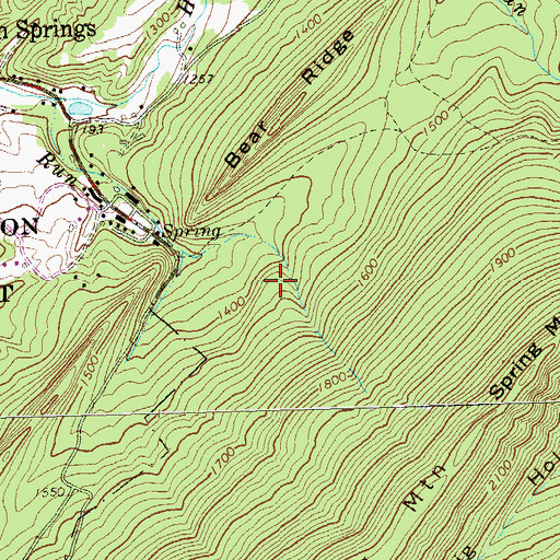 Topographic Map of Capon Springs, WV