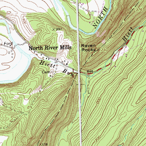 Topographic Map of Bitner Spring, WV