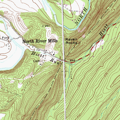 Topographic Map of Craig Spring, WV
