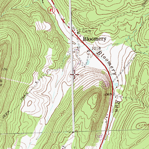 Topographic Map of Omps Farm Spring, WV