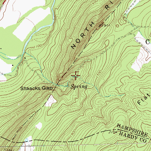 Topographic Map of Gap Run Spring, WV