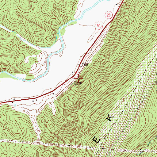 Topographic Map of Clifford Parker Spring, WV
