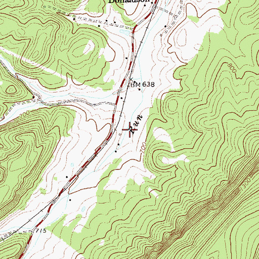 Topographic Map of Huffman Spring, WV