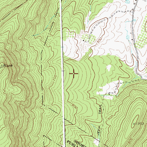 Topographic Map of Paul Keister Spring, WV