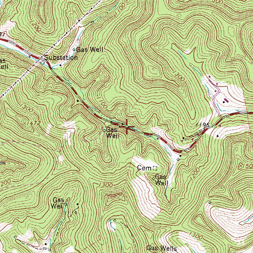 Topographic Map of Heavner Spring, WV
