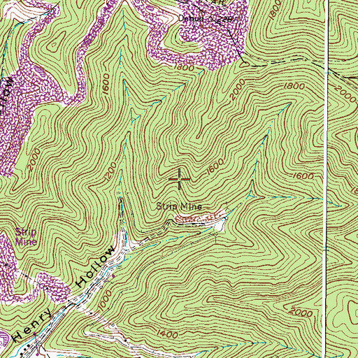 Topographic Map of Triadelphia Water-Taplin Spring, WV