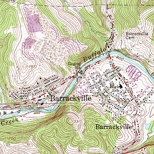 Topographic Map of Edgar Ice Heirs Spring, WV