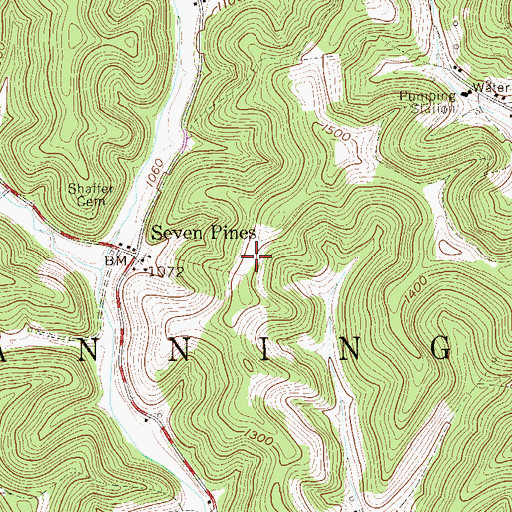 Topographic Map of George Williams Spring, WV